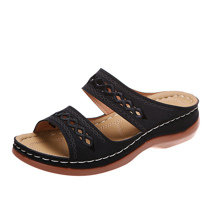 Damen Komfortable Fußbett-Sandalen mit verstellbaren Riemen Drune