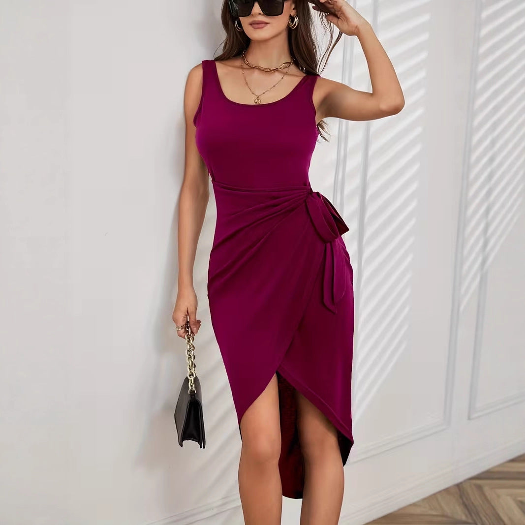 Damen Wickelkleid mit modernem Detail und figurbetonendem Schnitt Drune