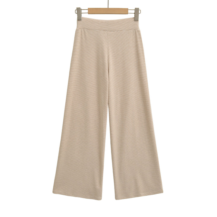 Damen weite Jersey-Hose mit hohem Bund Drune