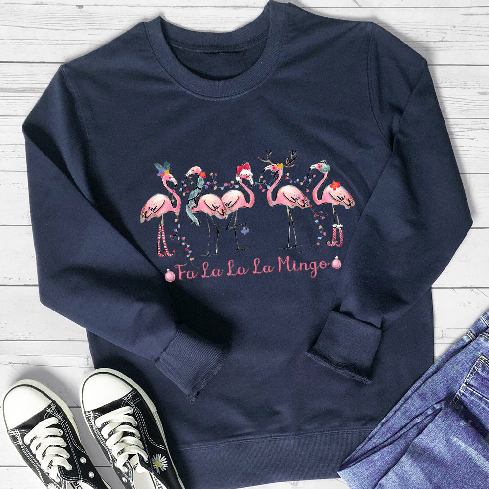 Damen Sweatshirt mit originellem Flamingo-Motiv und lässigem Schnitt Drune