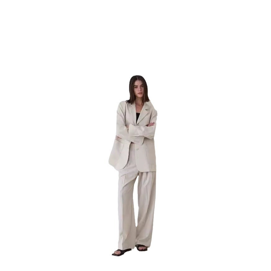 Damen elegante hoch geschnittene Plissee-Hose Drune