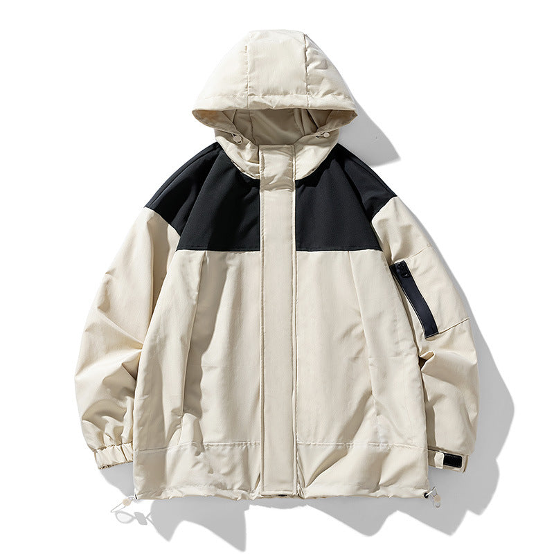 Herren funktionale Wetterjacke mit innovativem Kapuzen-Design und atmungsaktiven Einsätzen Drune