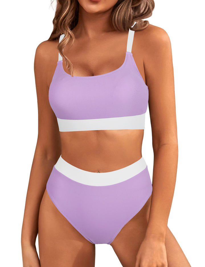 Damen Hochtaillierter Bikini mit sportlichem Schnitt Drune