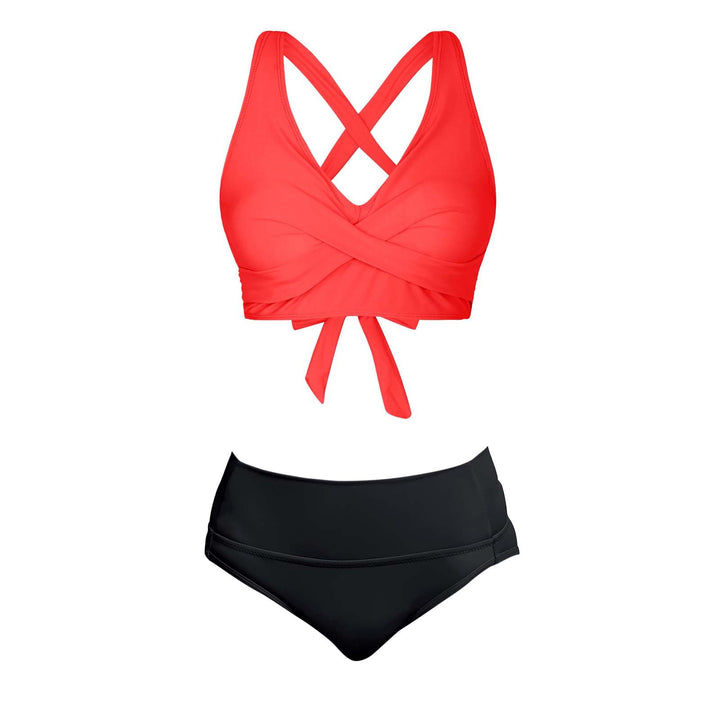 Damen Zweiteiliger Badeanzug mit floralem Design Drune
