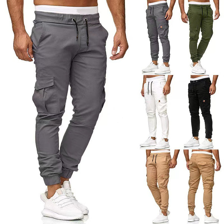 Herren nan taktische Cargo-Jogger mit Tunnelzug, elastischen Bündchen und Mehrfach-Taschen Drune