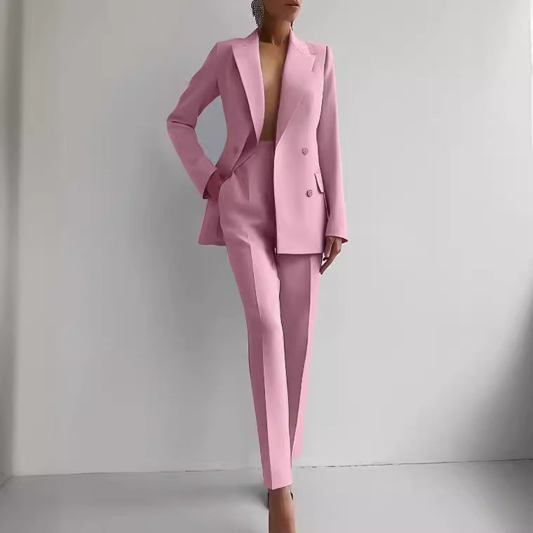 Damen Elegantes Doppeltes Blazer-Hosen-Set Drune