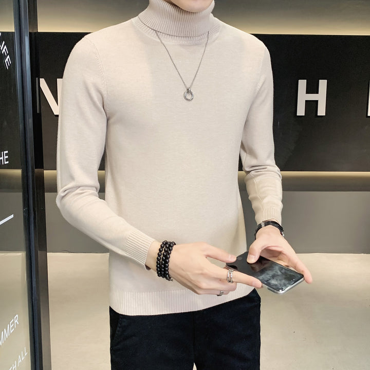 Herren Pullover mit hohem Kragen aus weicher Strickware Drune