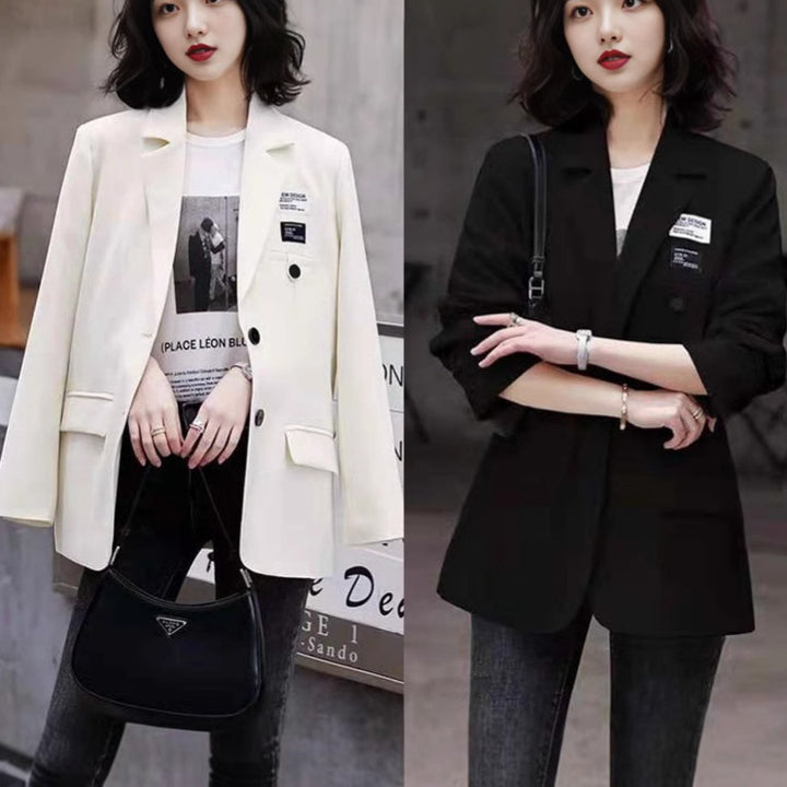 Damen eleganter Oversize-Blazer mit doppelt belegtem Schnitt und modernen Details Drune