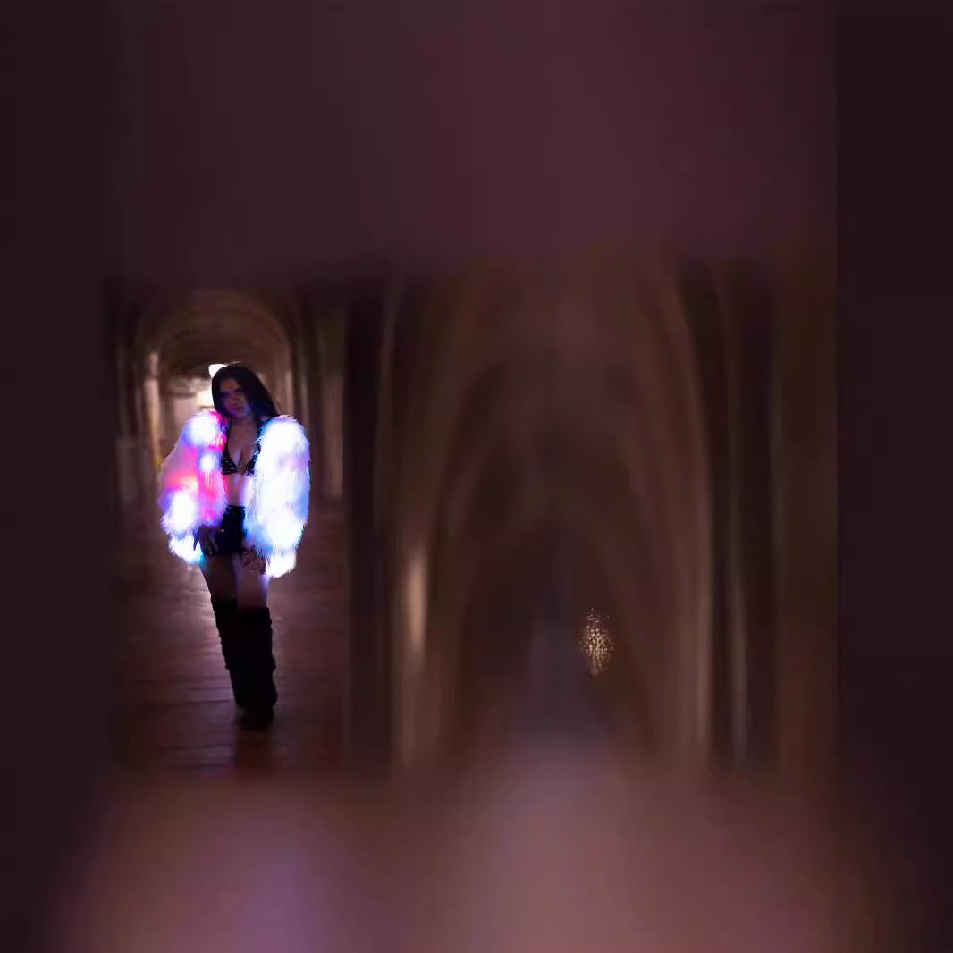 Damen LED-beleuchtet Kunstpelzweste Drune