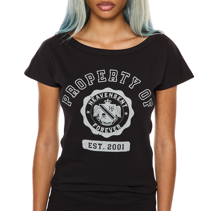 Damen T-Shirt mit dekorativem Grafikdruck Drune
