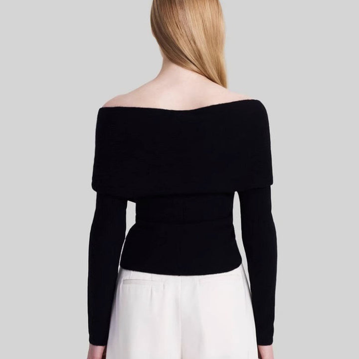 Damen Übergroßes Wickelpullover Drune