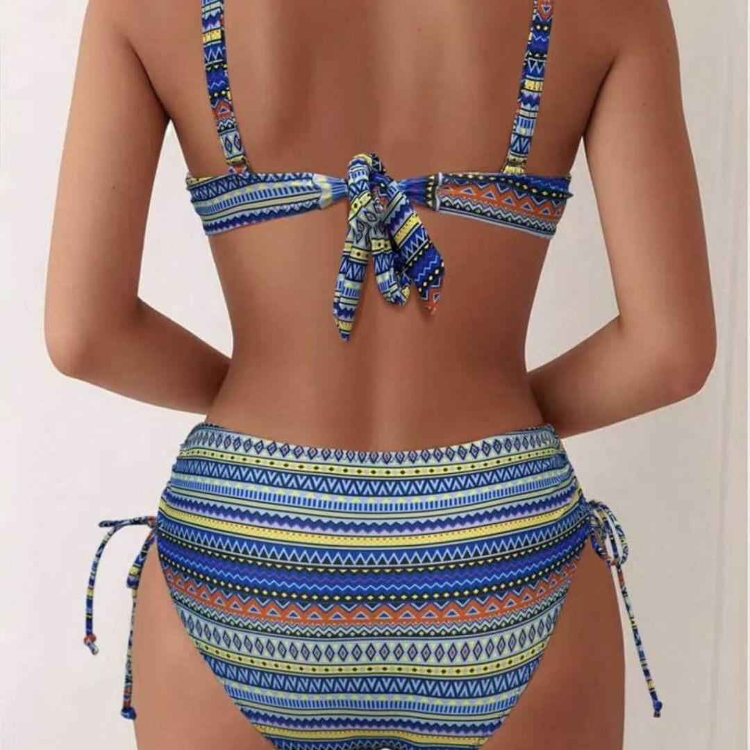 Damen Bikini-Set mit modischem Wickel-Detail und anpassbarem Bund Drune