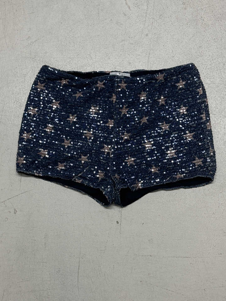 Damen Minirock mit funkelnden Pailletten und verspieltem Punktedesign Drune