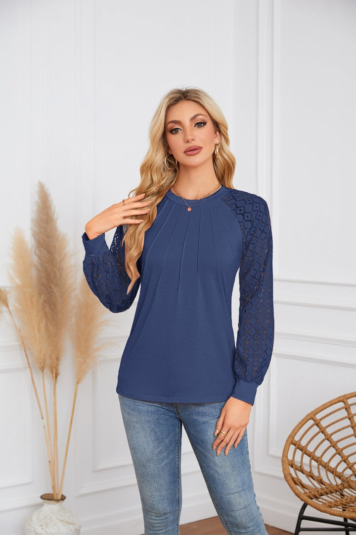 Damen Elegantes und atmungsaktives Oberteil mit Spitze Drune