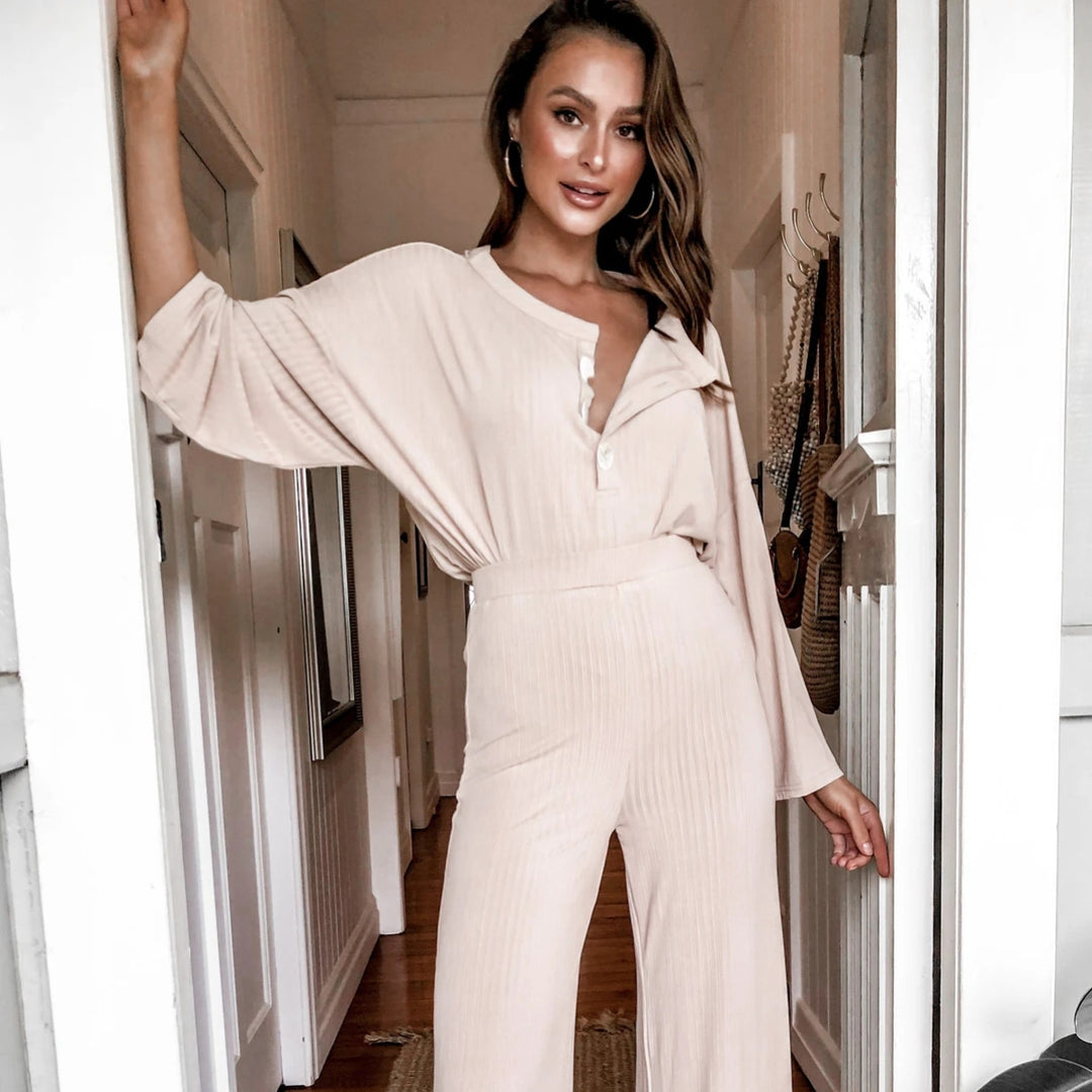Damen Elegantes und lässiges Lounge-Set mit weitem Schnitt Drune