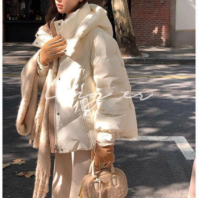 Damen Modische Steppjacke mit hohem Kragen Drune