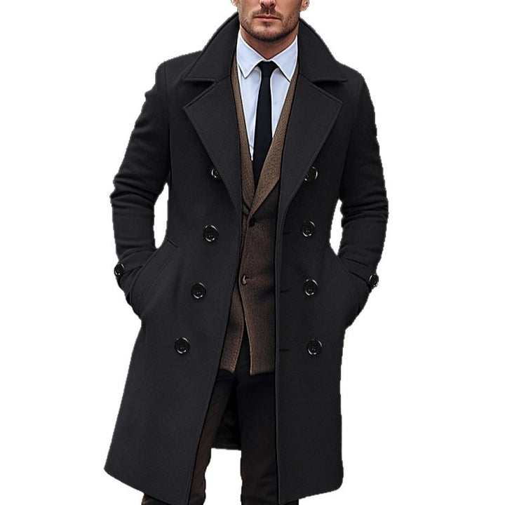 Herren klassischer Wollmantel Drune