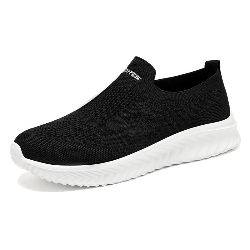 Damen Leichte Slip-On Freizeitschuhe mit atmungsaktivem Strickdesign Drune