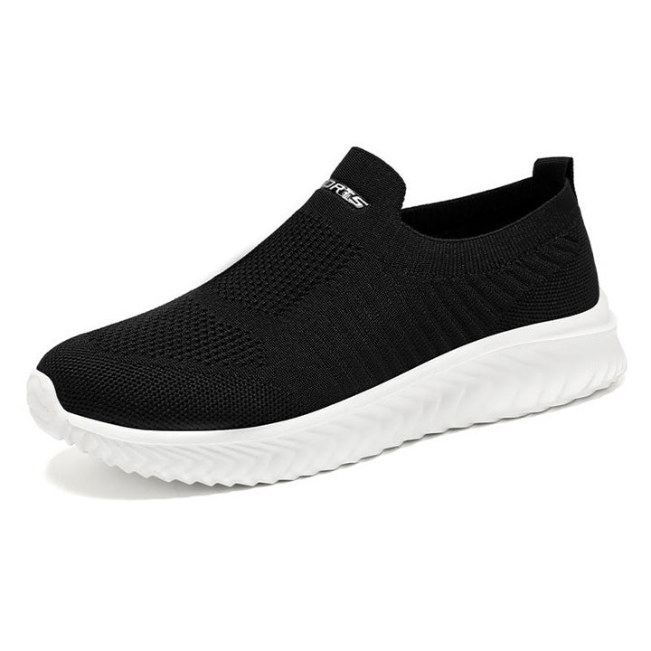 Damen Leichte Slip-On Freizeitschuhe mit atmungsaktivem Strickdesign Drune