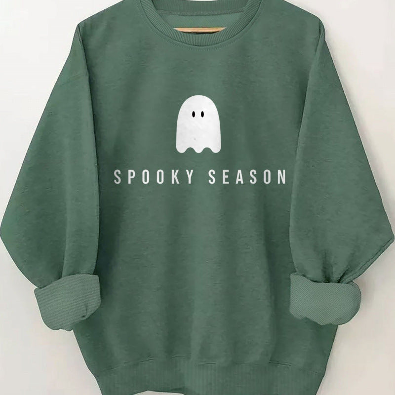 Unisex nan lässiges Halloween Sweatshirt mit Gespenst-Print und Oversize-Schnitt Drune