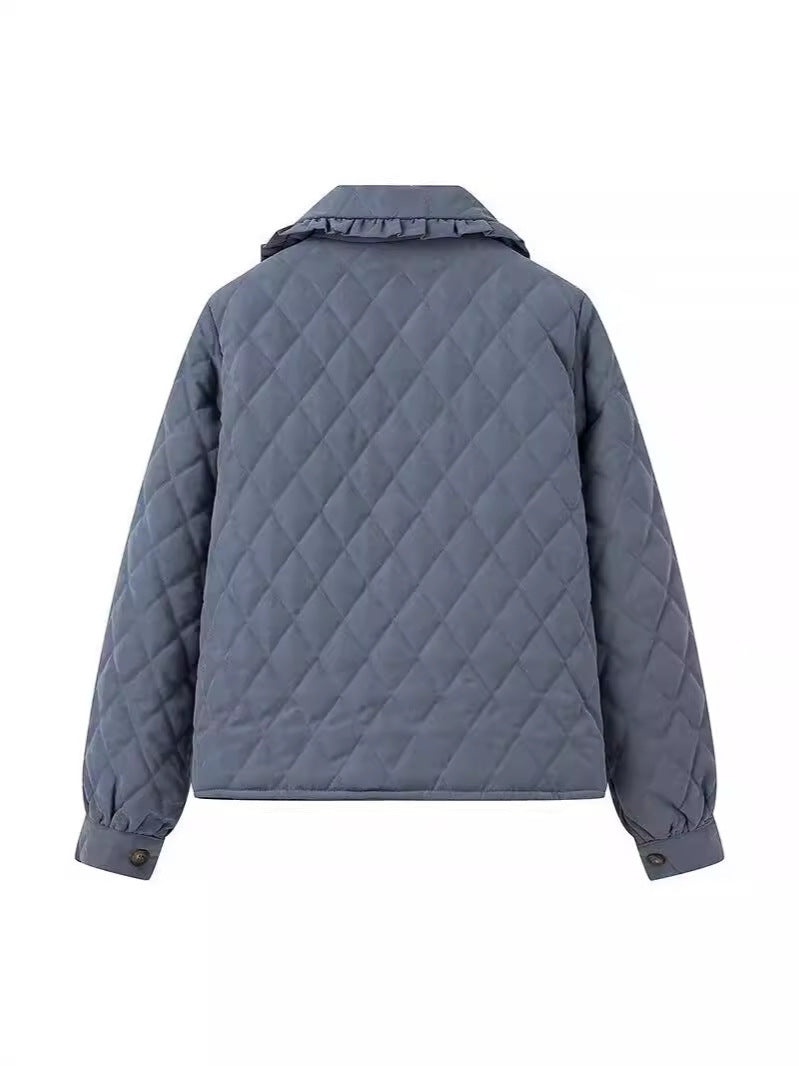 Damen Steppjacke mit großem Kragen und praktischen Taschen Drune