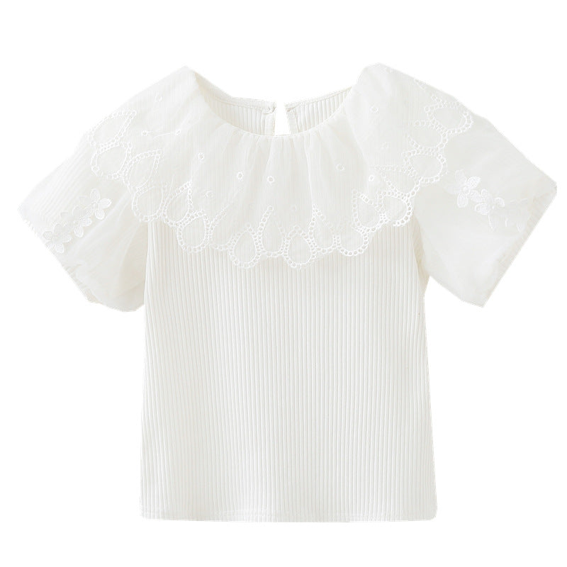 Damen Bluse mit Häkelbesatz Drune