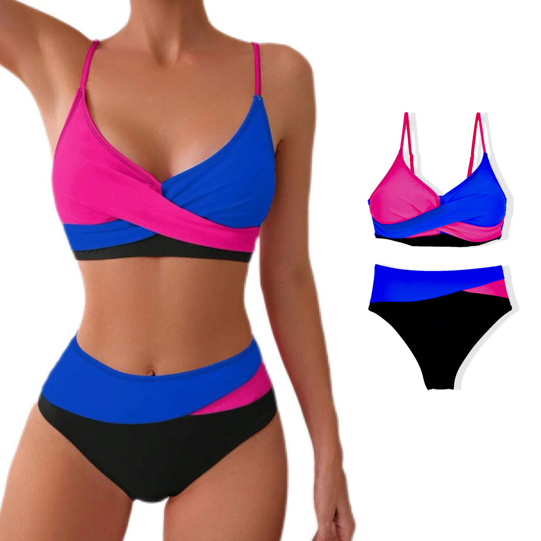Damen Sportliches Zweiteiler Bikini-Set Drune