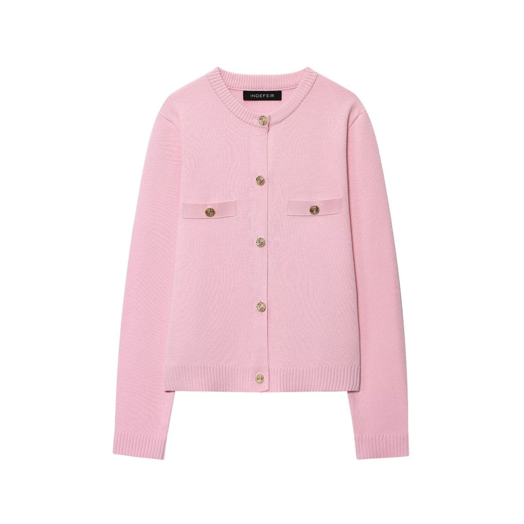 Damen Strickjacke mit elegantem Knopfdesign und praktischen Taschen Drune
