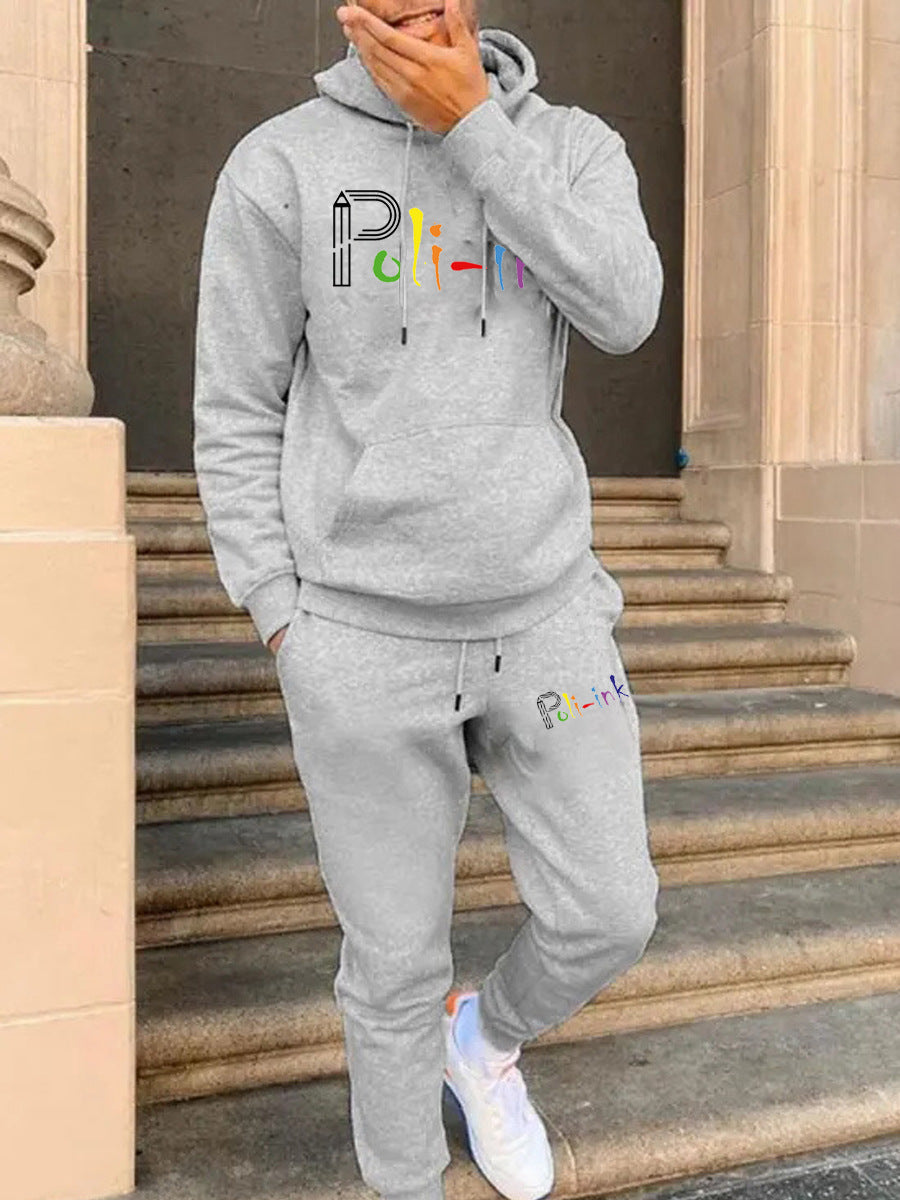 Damen Hoodie- und Jogginghose Set mit buntem Grafikdesign Drune