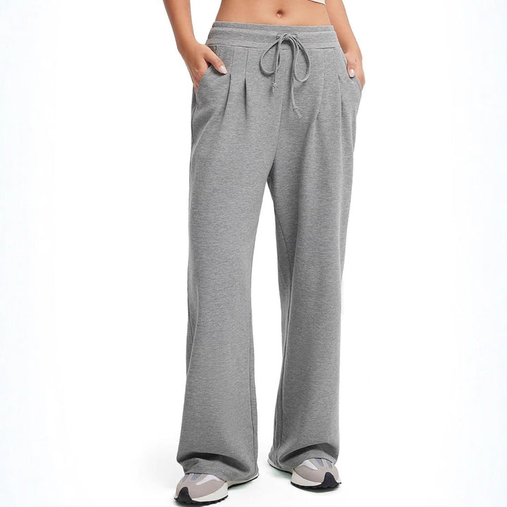 Damen weite Freizeithose mit Knopfdetails Drune