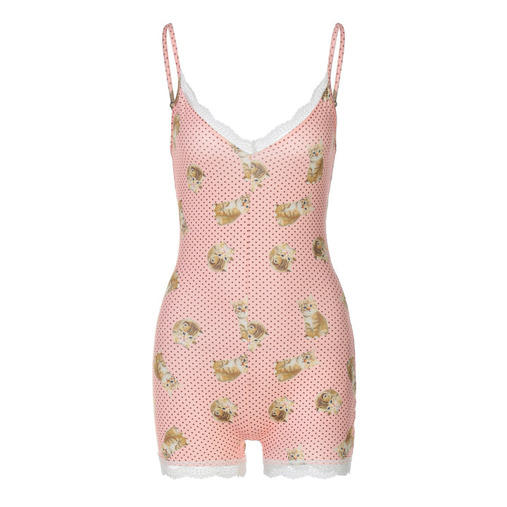 Damen sexy Overall mit Leopardenmuster Drune