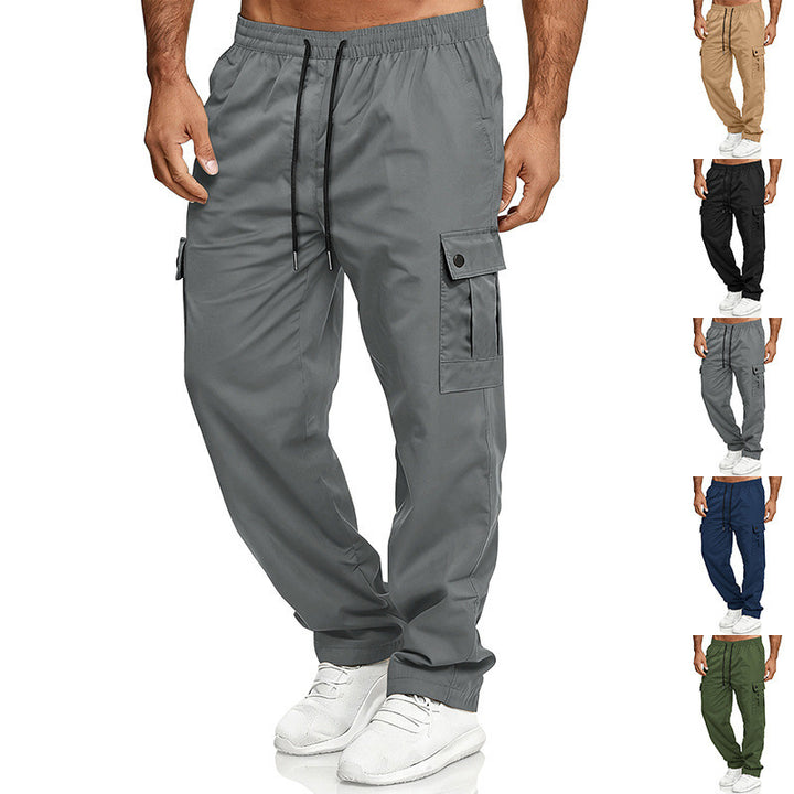 Herren nan Cargo-Jogginghose mit elastischem Tunnelzugbund, großen Klapptaschen und relaxed Fit Drune