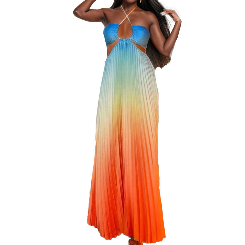 Damen Maxikleid mit raffinierten Cut-Out-Details und Farbverlauf Drune