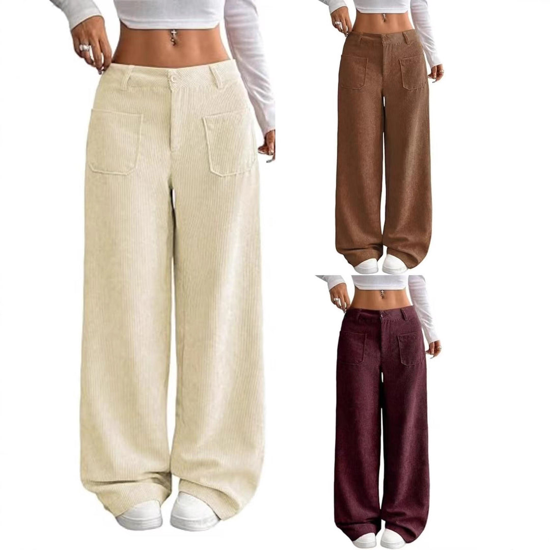 Damen weit geschnittene Cordhose Drune
