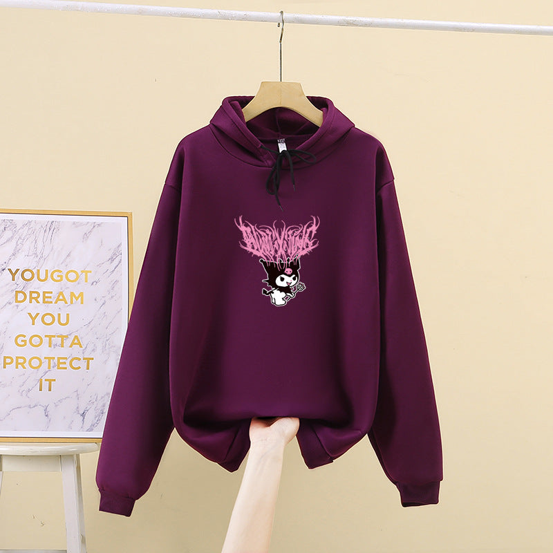 Damen Kapuzenpullover mit einzigartigem Cartoon-Motiv Drune