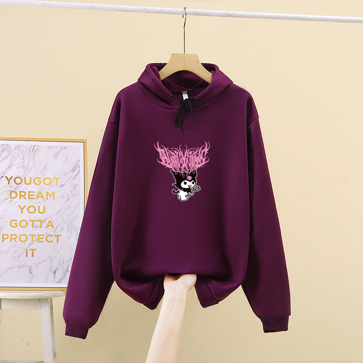 Damen Kapuzenpullover mit einzigartigem Cartoon-Motiv Drune