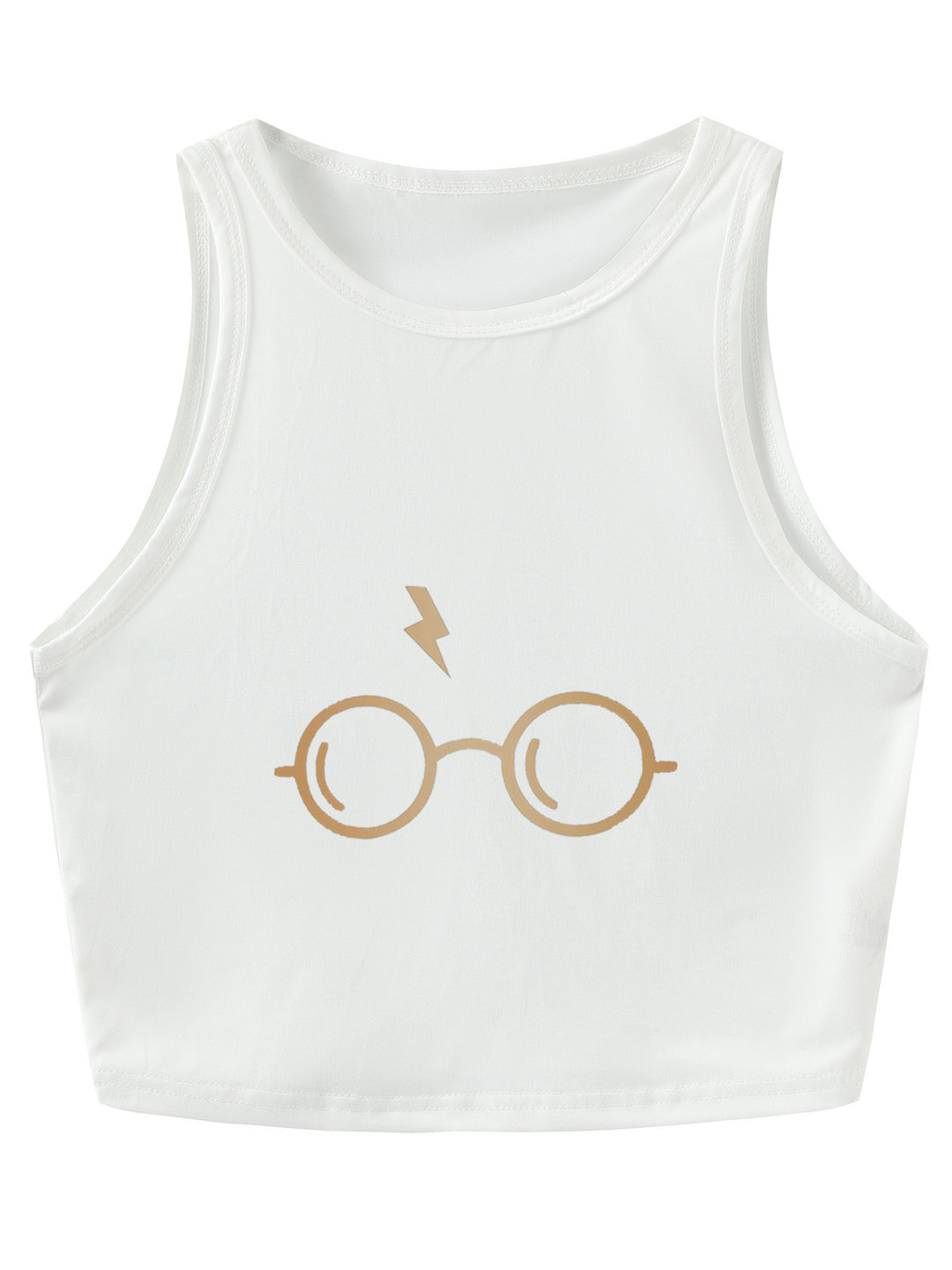 Damen Crop-Top mit auffälligem Schriftzug und körpernahem Schnitt Drune
