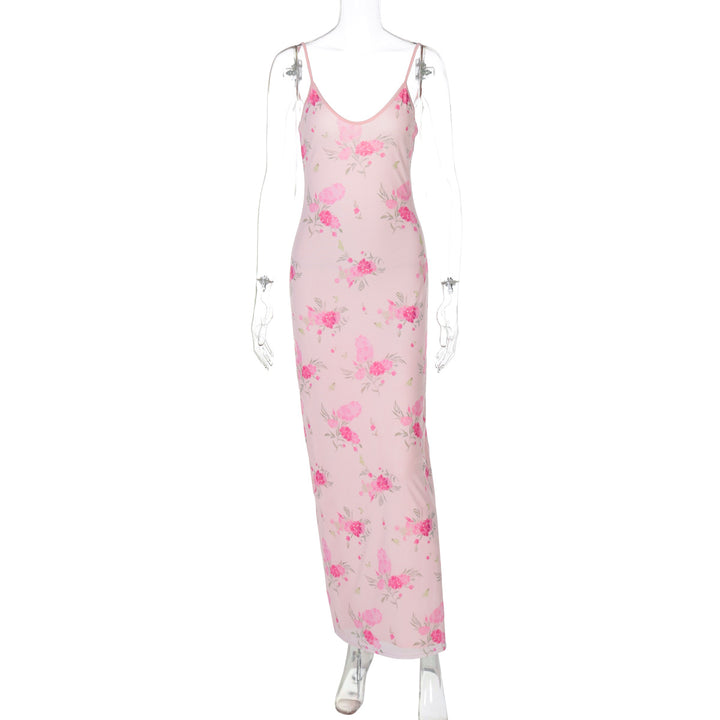 Damen Maxikleid mit zartem Blumenmuster Drune