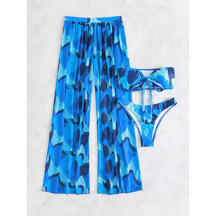 Damen Bikini-Set mit elegantem Wickelrock und modischem Muster Drune
