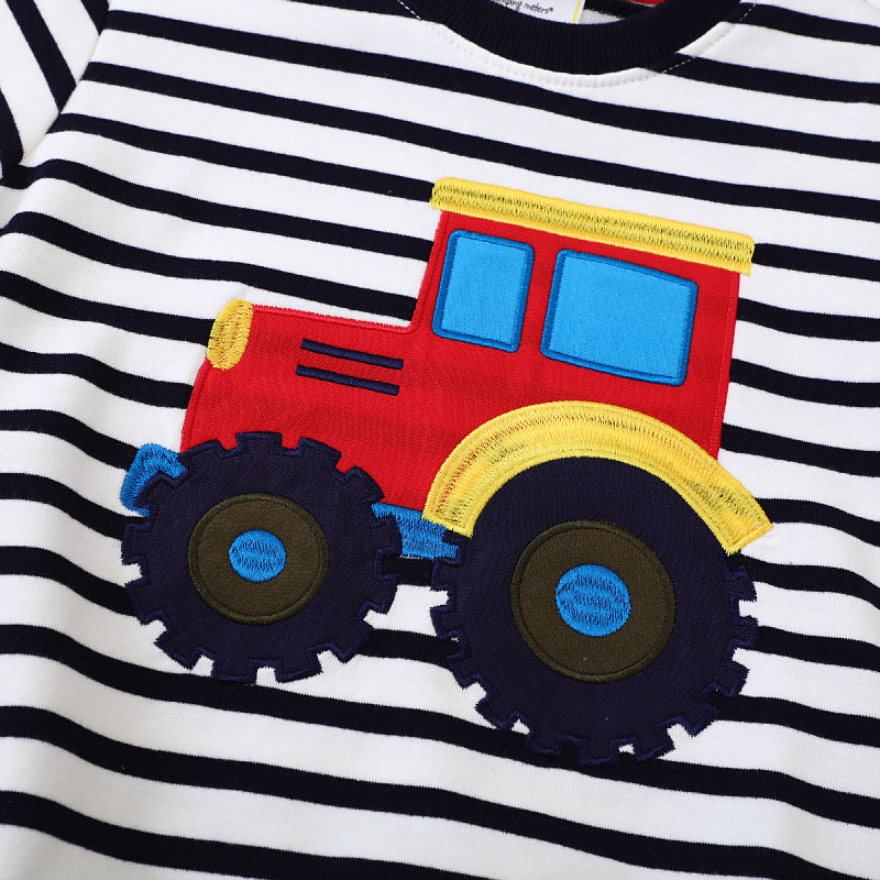 Jungen Sweatshirt mit kreativem Traktor-Design Drune