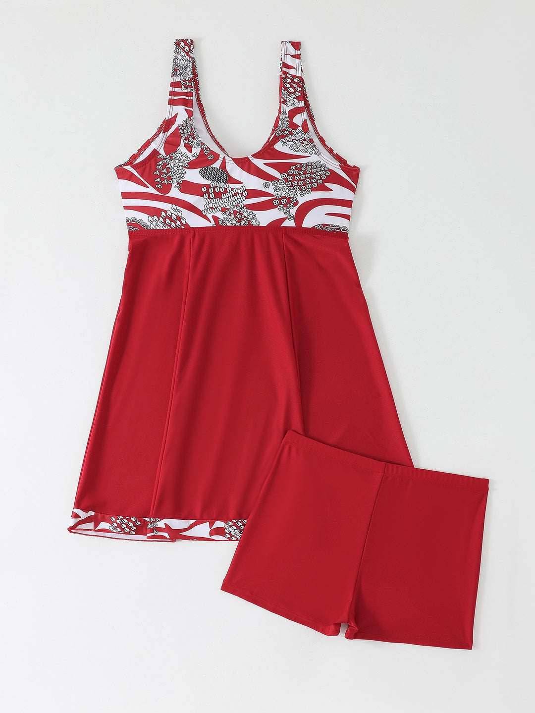 Damen Sportlicher Tankini mit floralen Akzenten Drune