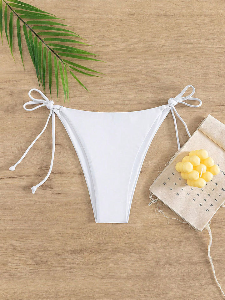 Damen Triangel-Bikini mit verstellbaren Bändern und elastischem Taillenbund Drune