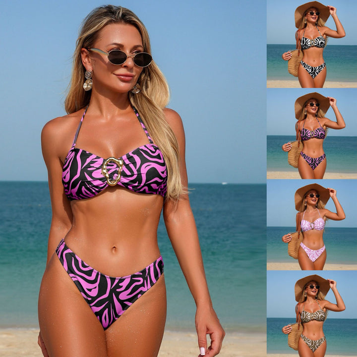 Damen Triangel-Bikini mit modischem Ringdetails Drune