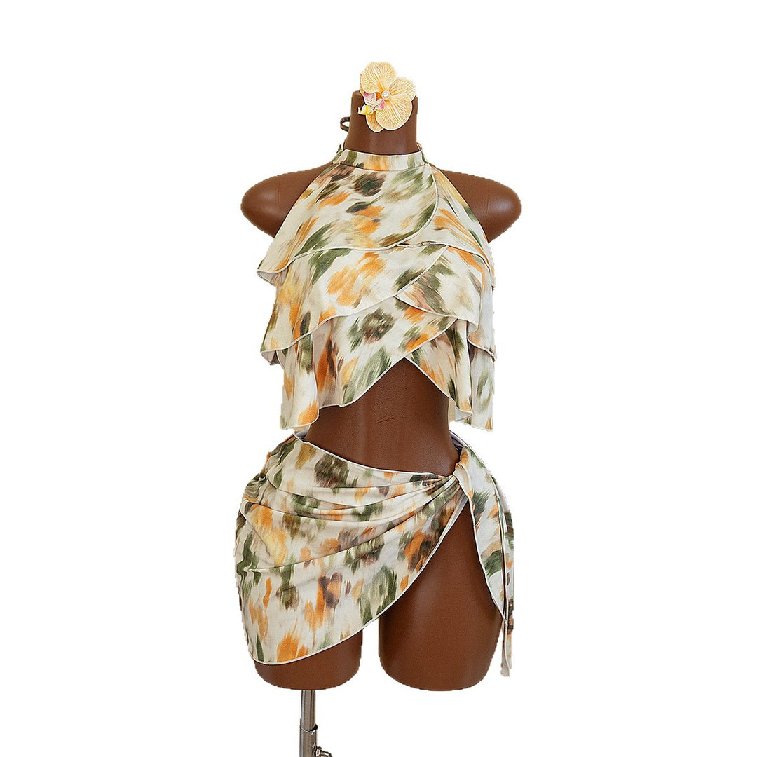 Damen Wickeltop mit asymmetrischem Schnitt Drune