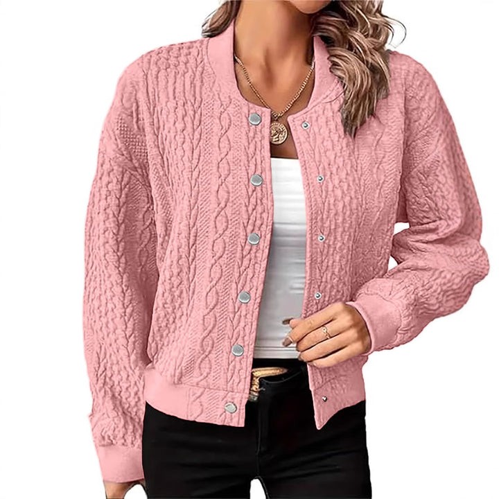 Damen Strickjacke mit strukturierter Oberfläche und Knopfverschluss Drune