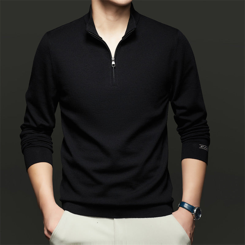 Herren Sweatshirt mit modernem Stehkragen und Reißverschluss Drune