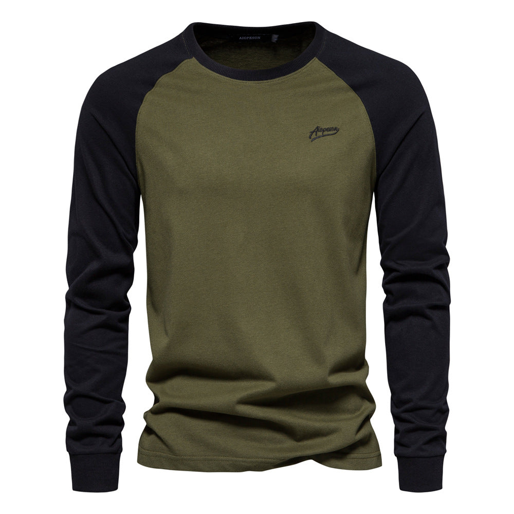 Herren Langarmshirt mit modernem Kontrastdesign und bequemer Passform Drune