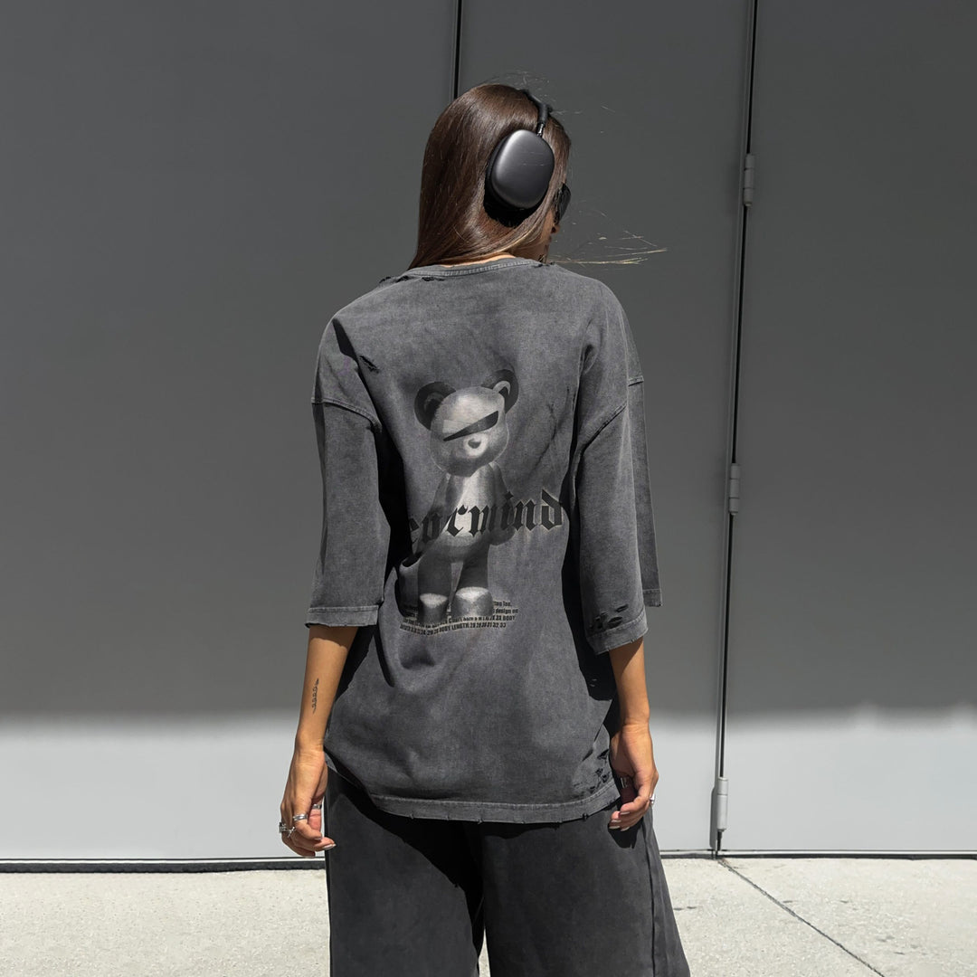 Damen Oversized T-Shirt mit kreativen Grafiken und lässigem Schnitt Drune