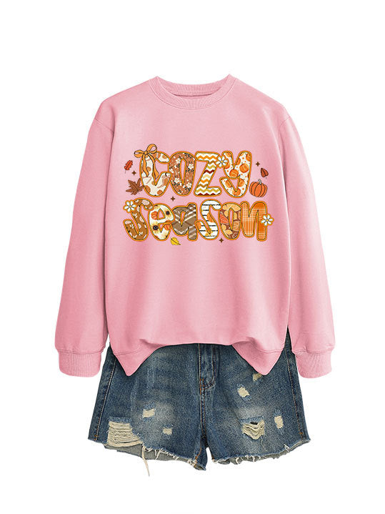 Damen Sweatshirt mit kreativem Herbstdesign und lässigem Schnitt Drune