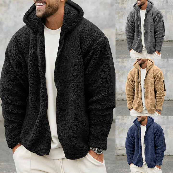Herren Bequeme Fleecejacke mit hohem Kragen und praktischen Taschen Drune